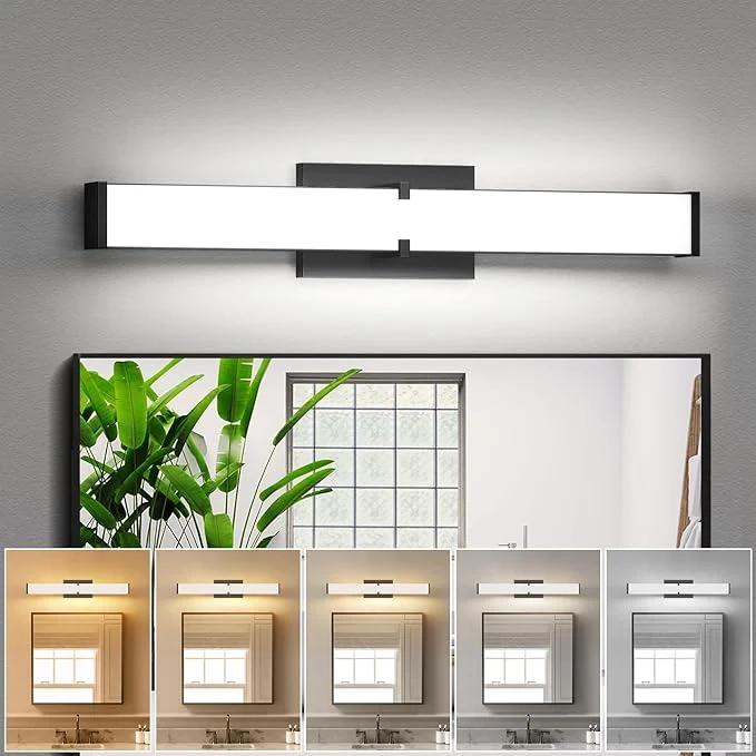 First-Class Modern Bathroom Light Fixtures 24 Inch 25W 2500 Lumen Dimmable Bathroom Vanity Detailed