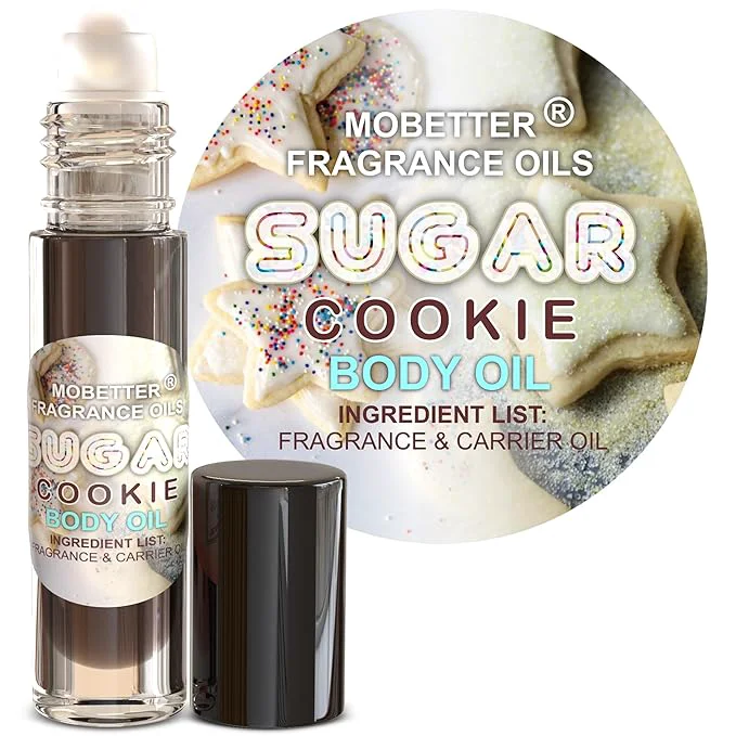 Green MOBETTER FRAGRANCE OILS Sugar Cookie Perfume Body Oil Long Lasting Travel Minimalist