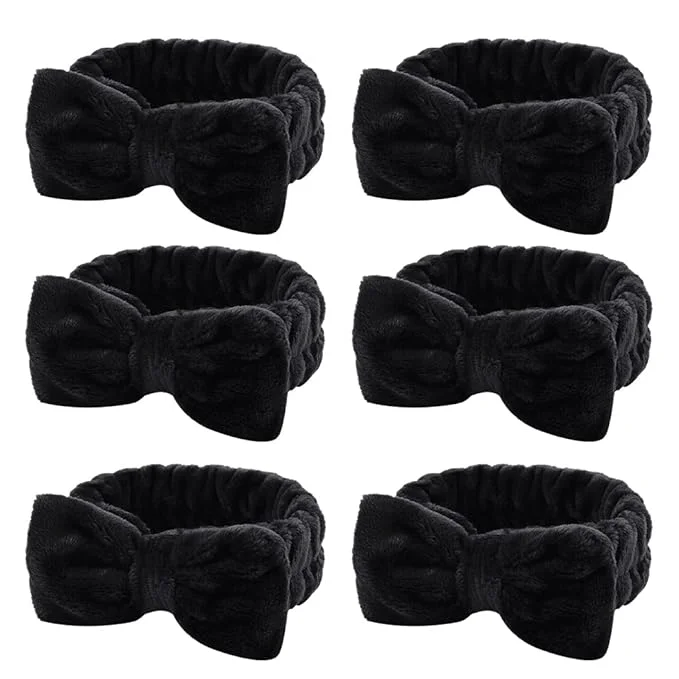 Green WHAVEL 6 Pack Spa Headbands Eco-Friendly