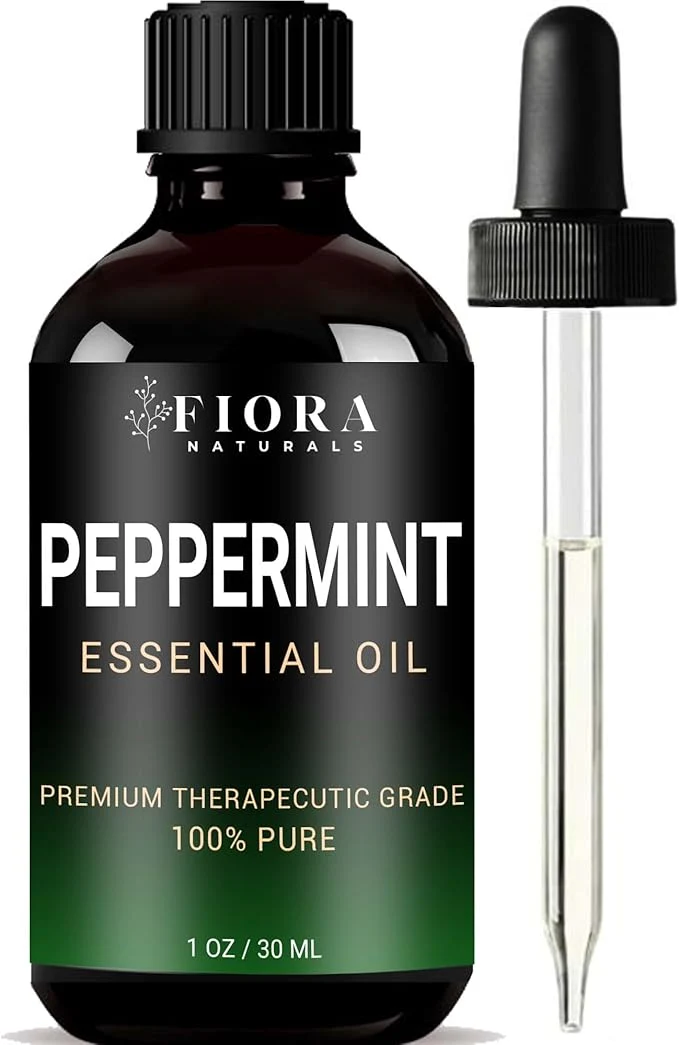 Convenient Peppermint Essential Oil by Fiora Naturals Top-Quality