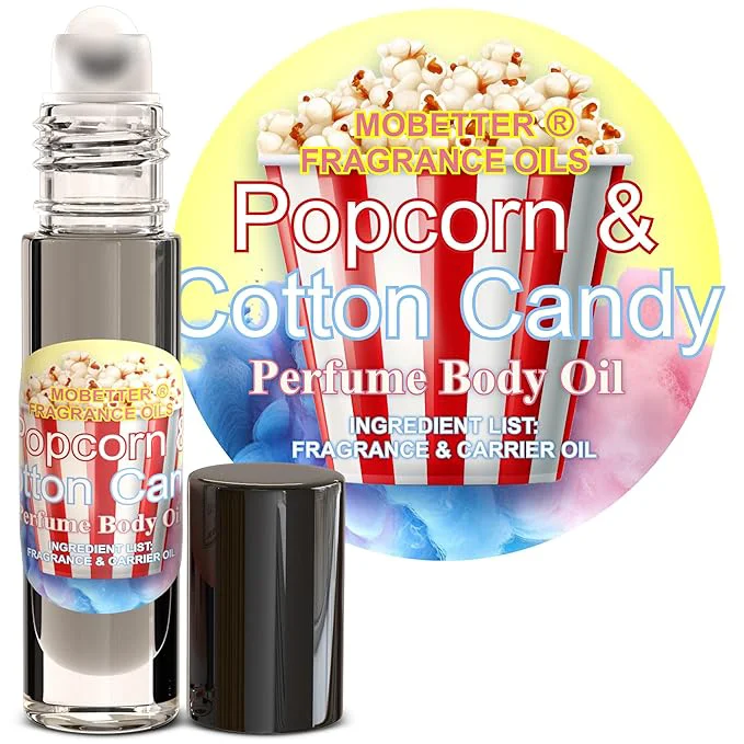 Sophisticated MOBETTER FRAGRANCE OILS Popcorn Cotton Candy Perfume Body Oil Selected