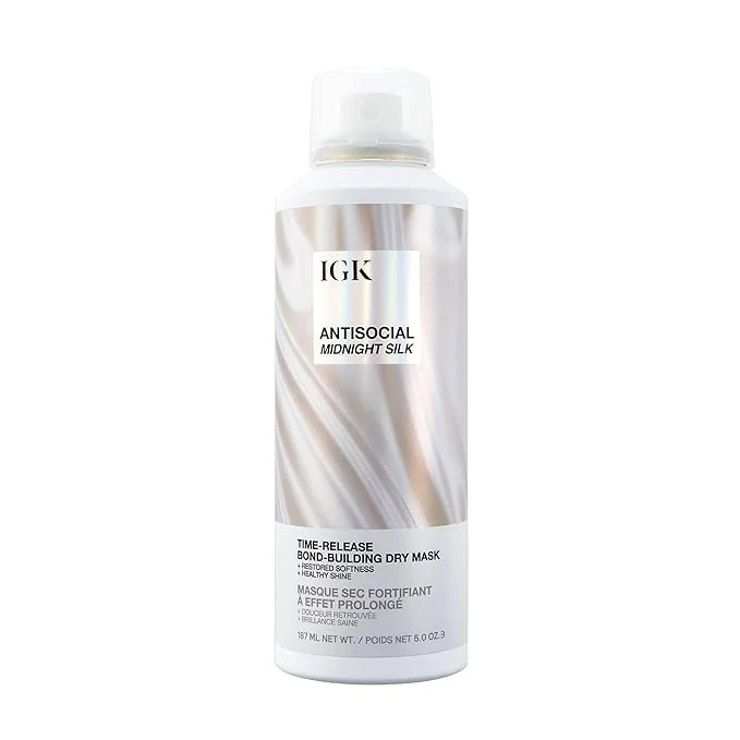 Eco-Friendly IGK Antisocial Midnight Silk Bond-Building Dry Hair Mask – No-Rinse Leave-In Lightweight