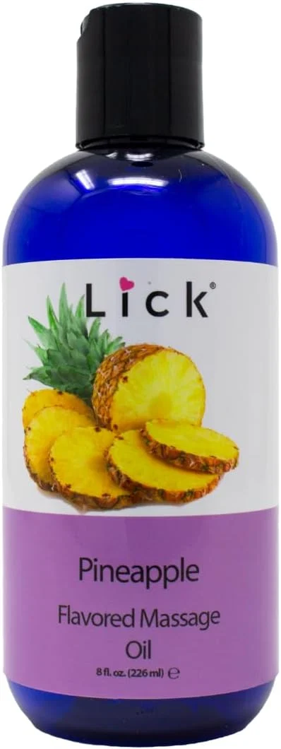 High-Quality Lick Pineapple Passion Flavored Massage Oil – Sweet Body Safe Optimized