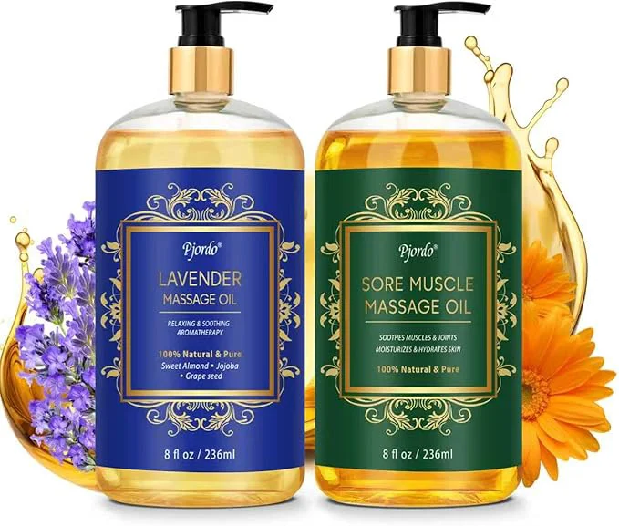 Prestigious Pjordo 2 Pack Body Massage Oil for Massage Therapy Sore Muscle Arnica Oil Exceptional