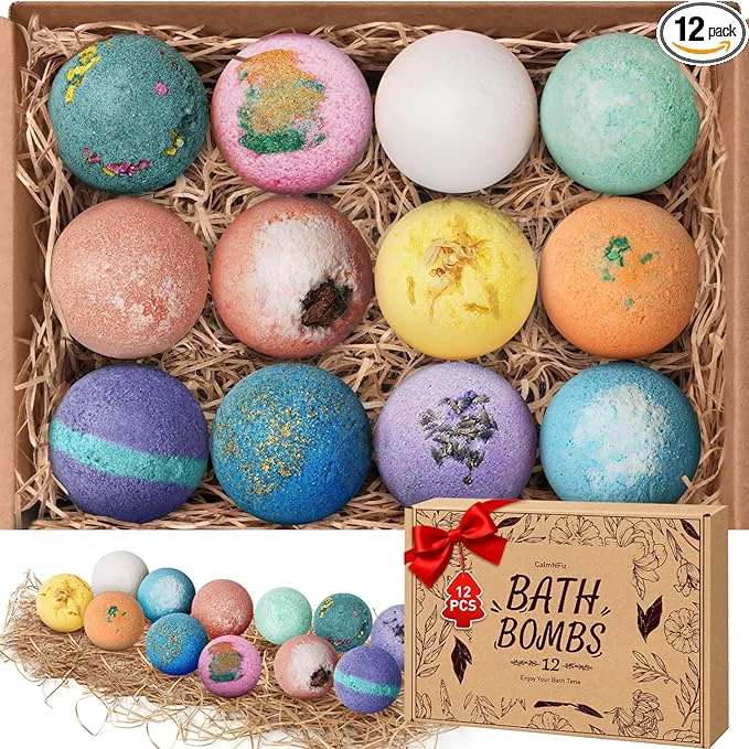 Convenient CalmNfiz Bath Bombs for Women Natural Bubble Bathbombs Premium Material