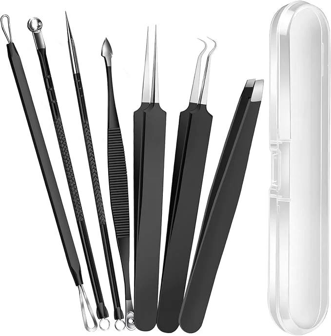 Smooth Teenitor Blackhead Remover Tools Pimple Popper Tool Kit Ingrown Hair Tweezers Certified
