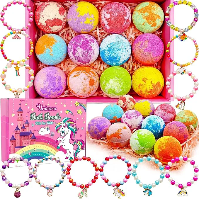 World-Class Unicorn Bath Bombs with Surprise Toys Inside Trendy