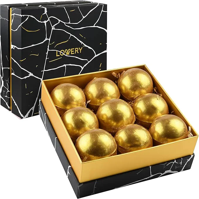 Expertly Made Mothers Day Gifts 24K Gold Bath Bombs Set Deluxe Marble Bath Bomb Gift Set Carefully Designed