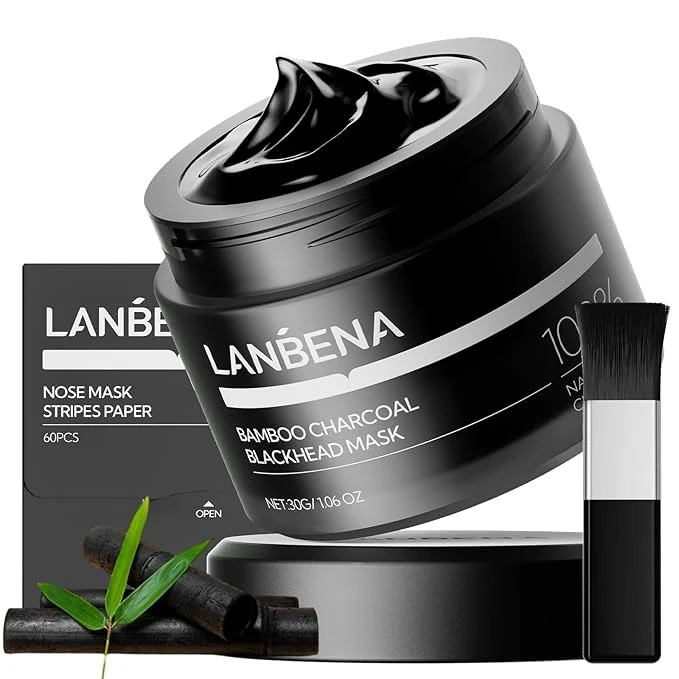 Organic LANBENA Upgraded 2.0 Bamboo Charcoal Blackhead Remover Mask Professional