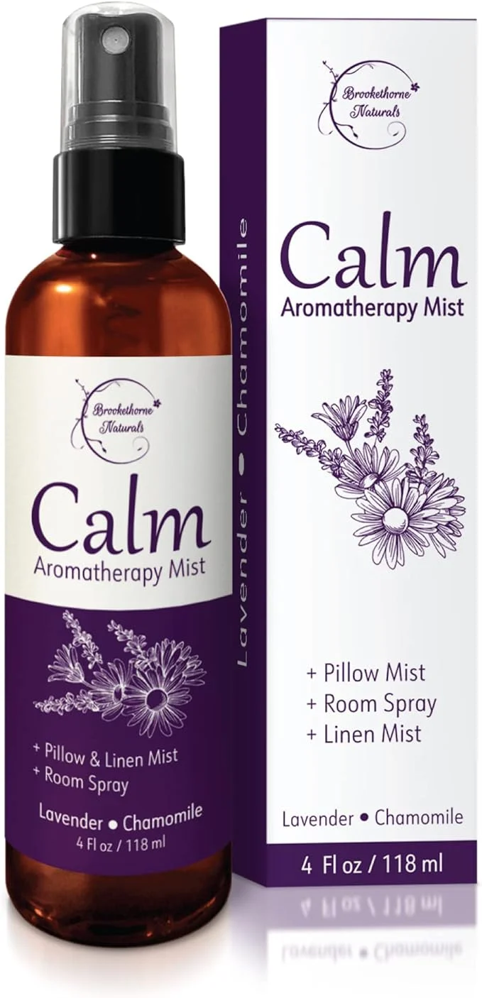 Selected Calm Aromatherapy Mist with Lavender Chamomile Essential Oil. Natural Sleep Easy-to-Use