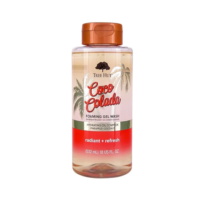 Consistent Tree Hut Coco Colada Foaming Gel Wash Moisturizing Hydrating Body Wash Detailed