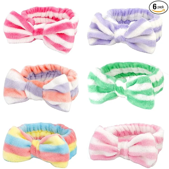 Traditional Casoty 6 Pcs Hairband Soft Coral Fleece Makeup Headband One Size Fits All High-Quality