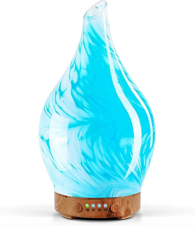 Consistent Porseme 150ml Essential Oil Diffuser Glass Color Changing Aroma Air Diffusers Fashionable