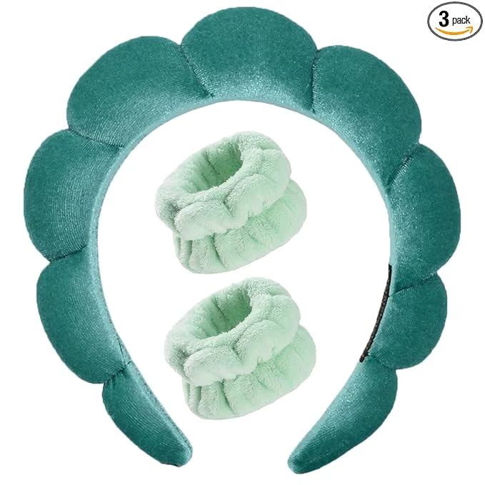 Smart Luckybear Spa Headband for Washing Face Velvet Makeup Headband Bubble Organic