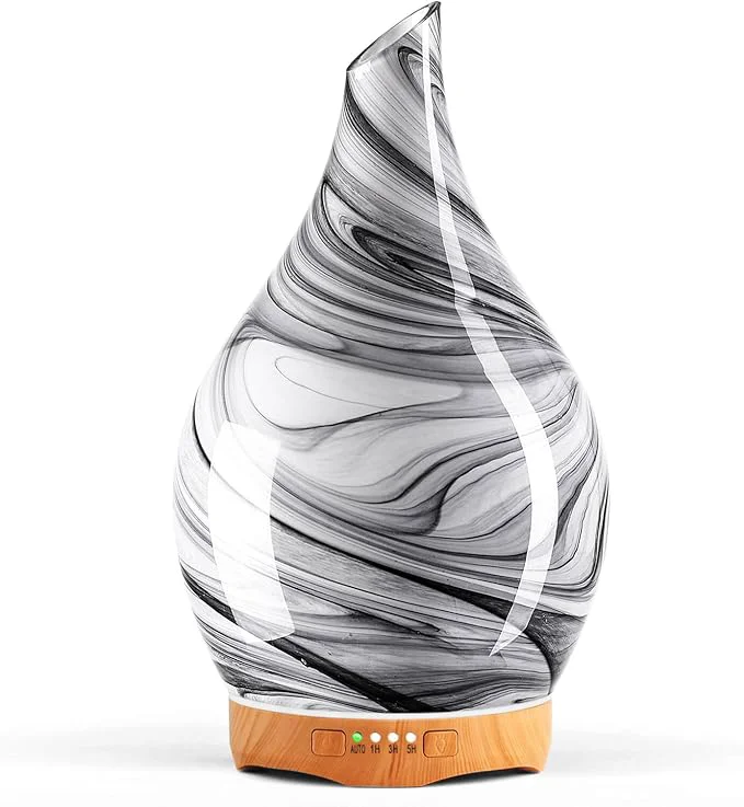 Official Porseme 280ml Essential Oil Diffuser Glass Color Changing Aroma Air Diffusers Unique