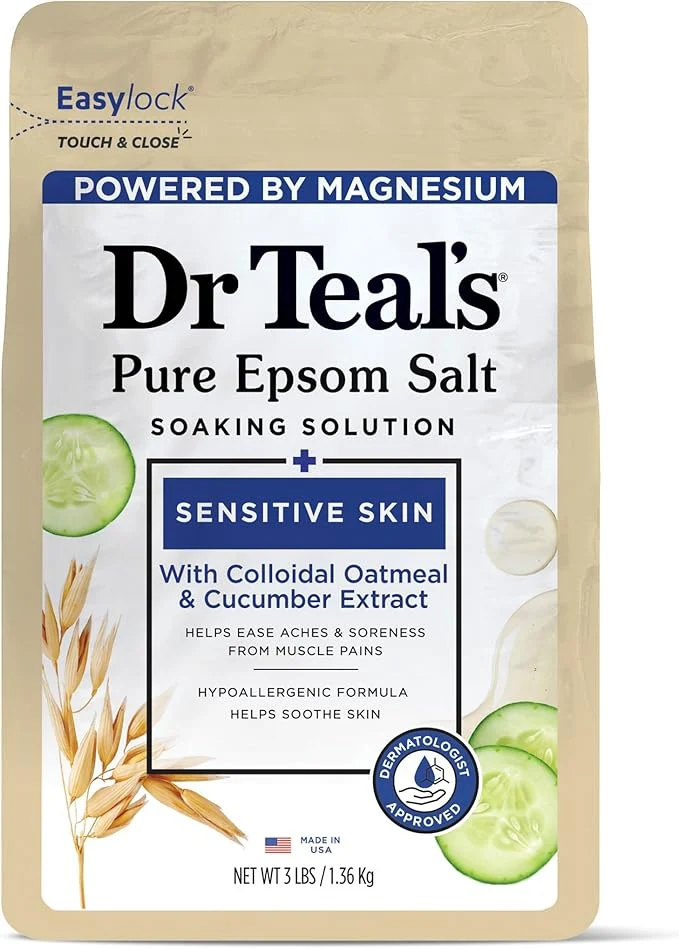 Expertly Made Dr Teal's Epsom Salt Magnesium Soak Sensitive Skin Recyclable