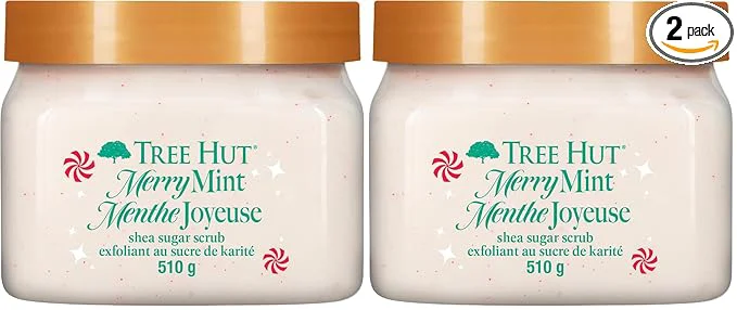 Sustainable Tree Hut Merry Mint Shea Sugar Scrub Exfoliating Hydrating Moisturizing Classic