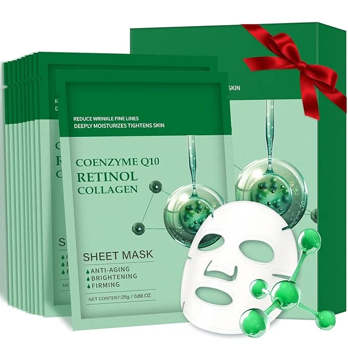 Fine Pack of 10 Collagen Face Mask Face Masks Skincare Consistent