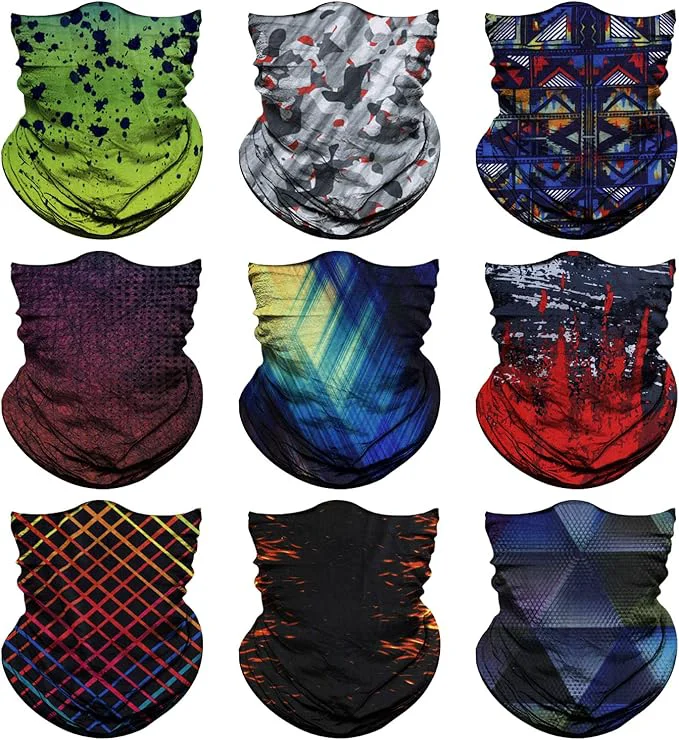 Relaxed Venswell Neck Gaiter Face Mask Men Women Seamless Bandana Rave Face Cover Sustainable