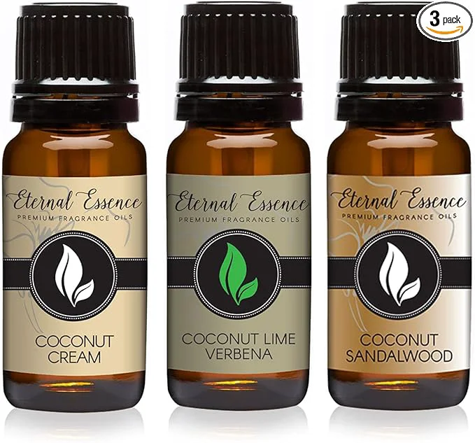 Environmentally Friendly Trio - Cream Lime Verbena Sandalwood - Premium Coconut Fragrance Oil - 10ML Exclusive