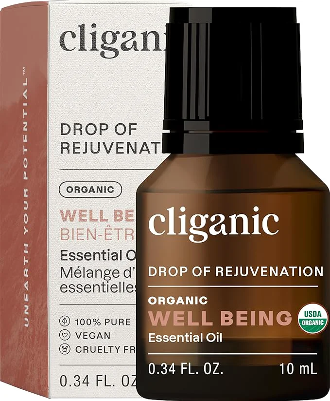 Enhanced Cliganic Organic Essential Oils Blend Easy-to-Use