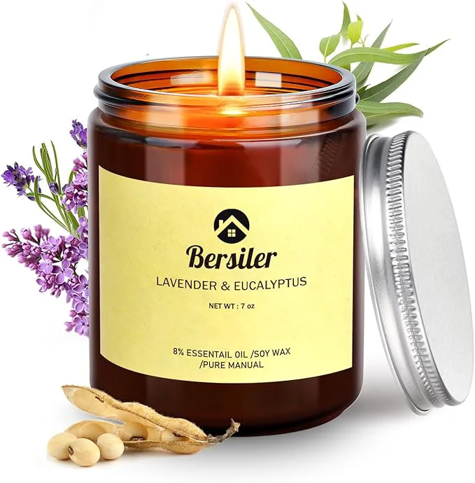 Fashionable Aromatherapy Candles Scented Candles 7OZ Lavender Eucalyptus Candles Stress Trusted