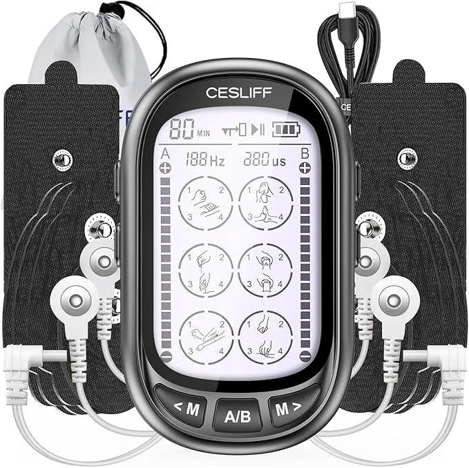 Sustainable Dual Channel TENS EMS Unit 24 Modes 36 Levels Upgraded Large Screen Intensity Contemporary