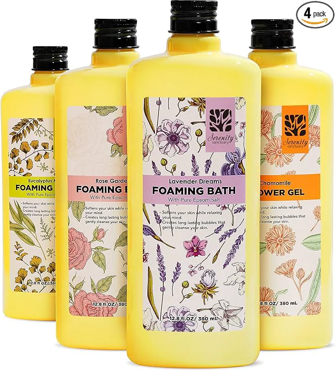 Safe Serenity Sanctuary Bubble Bath for Women Scented Gift Set for Adults 51.2 fl Exceptional