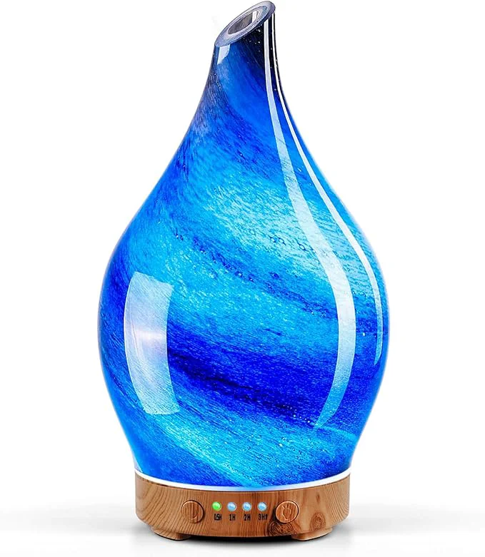 Innovative Porseme 150ml Essential Oil Diffuser Glass Color Changing Aroma Air Diffusers Responsible
