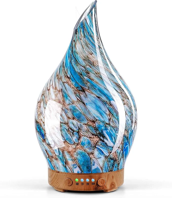 Functional Porseme 150ml Glass Essential Oil Diffuser Aromatherapy Ultrasonic Cool Mist Safe