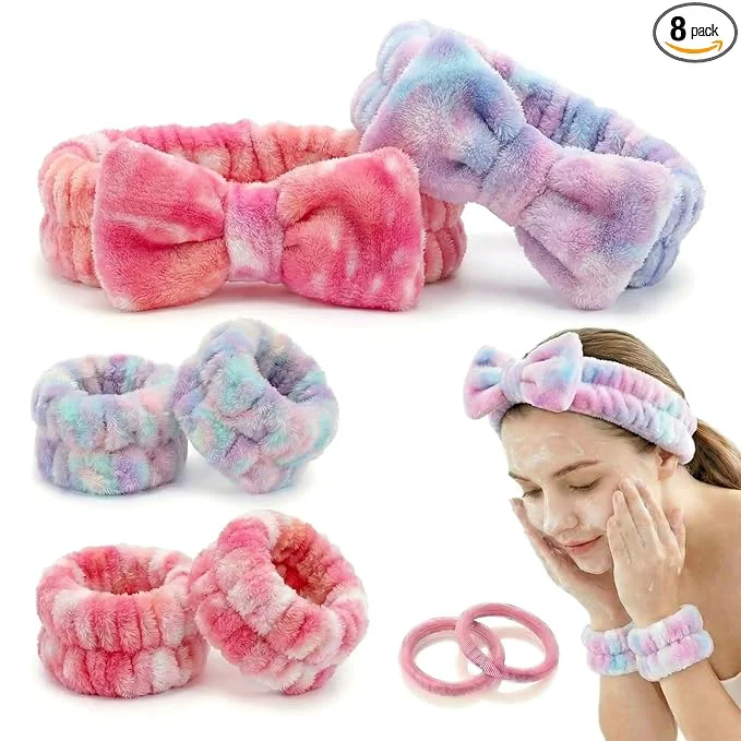 World-Class 8 Pcs Spa Headband and Wristbands Set Refined