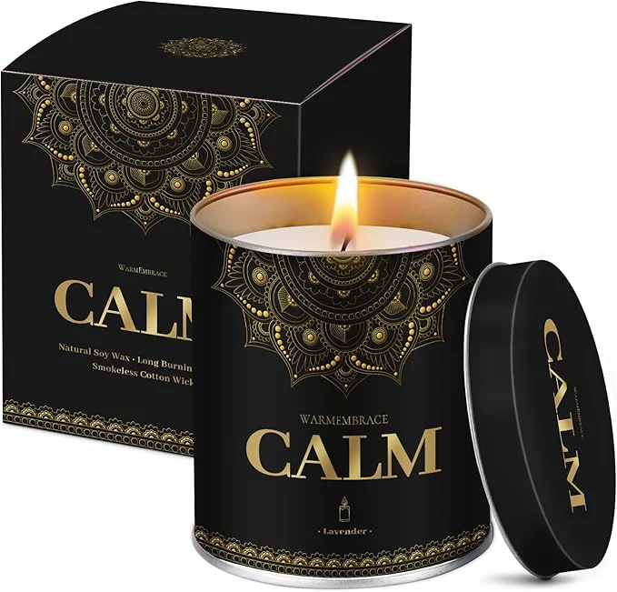 World-Class WarmEmbrace Lavender Scented Candles 9 Oz Jar Candles High-Grade