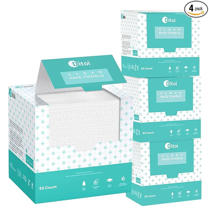 Fine Face Towels Face Towelettes XL Ultra Soft Makeup Remover Dry Wipes Thick High-Grade