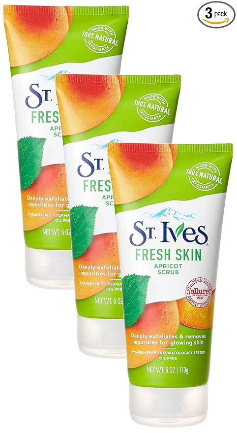 Environmentally Friendly St. Ives Face Scrub Exfoliates Apricot Original