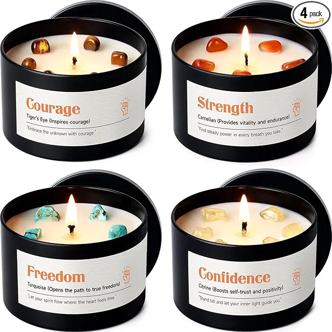 Professional AOOVOO Crystal Empower Candles Set Premium