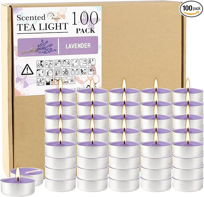 Smart Purple Lavender Scented Tealight Candles User-Friendly