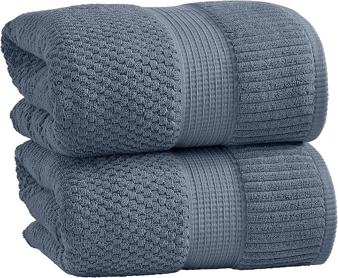 Certified NY Loft Cotton 2 Pack Bath Sheet Towel Set Extra Large Oversize Bath Luxury