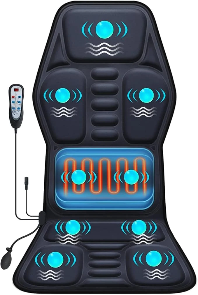 Proven Massage Seat Cushion Pad with Heat 9 Massage Style Lumbar Support Function High-End