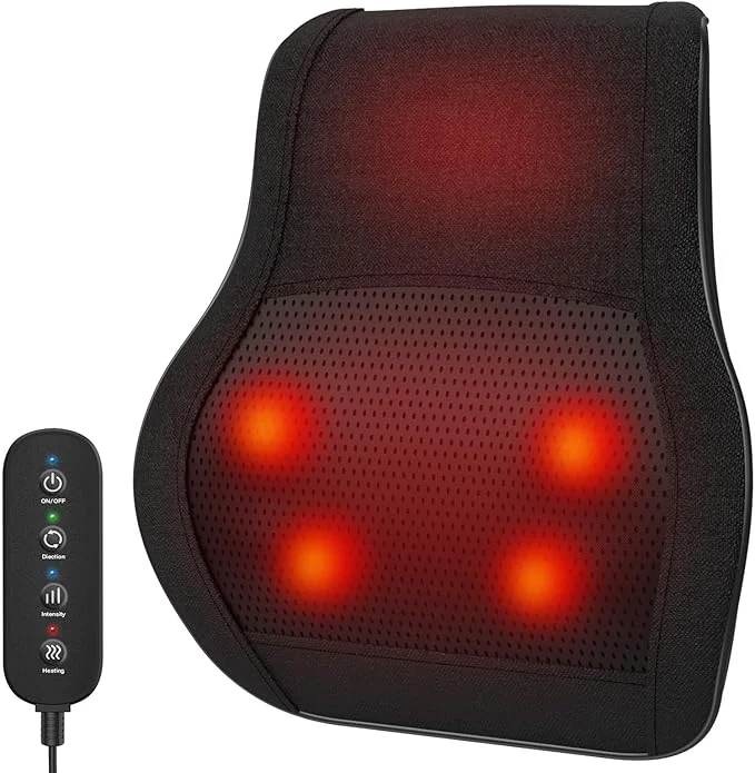 World-Class Back Massager with Heat for Pain Deep Tissue 3D Kneading Massage Pillow for Long-Lasting