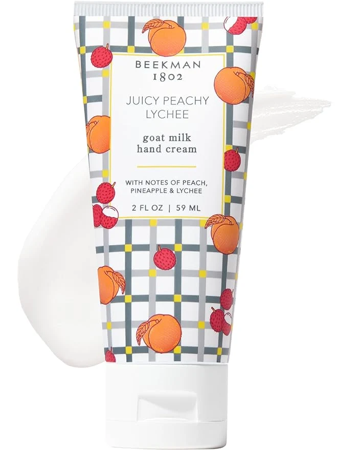 Flexible Beekman 1802 Goat Milk Hand Cream – Juicy Peachy Lychee – Scented – 2 oz – Fine