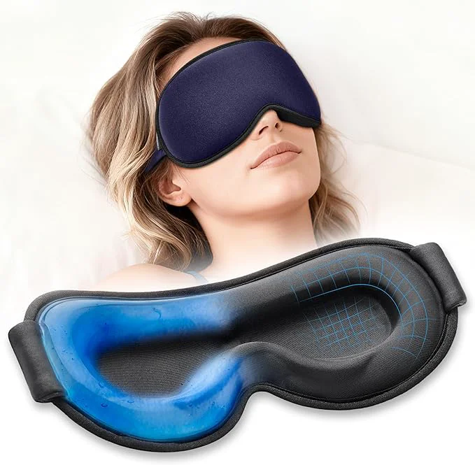 Reusable 3D Cooling Gel 6oz Weighted Eye Mask Lightweight