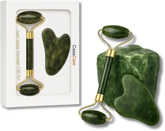 User-Friendly Gua Sha Facial Tool and Jade Roller Set –Anti-Aging Tools Clean