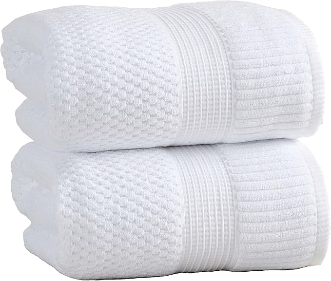 Crafted NY Loft Cotton 2 Pack Bath Sheet Towel Set Absorbent Quick-Dry Oversize User-Friendly