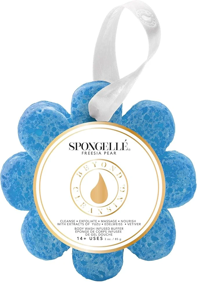 Quality Spongellé sia Pear Wild Flower Bath Sponge Built-in Body Wash Body Healthy