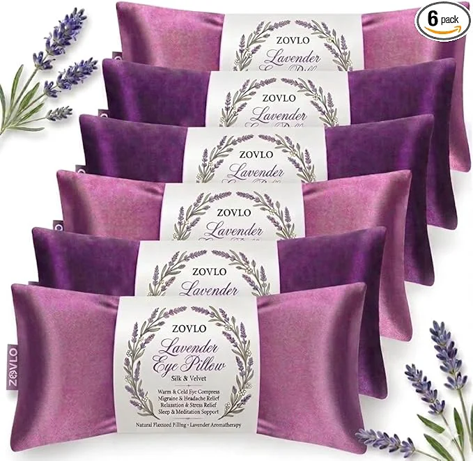 Unique Lavender Eye Pillow for Relaxation Weighted Eye Mask Heated for Headache Dependable