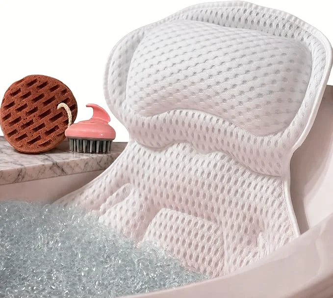 Smooth Bath Pillow for Tub Spa Gift Set for Women Luxury Bathtub Pillow for Neck Quality
