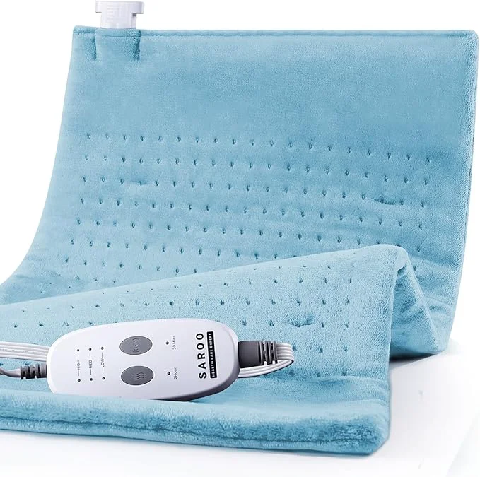 Clean SAROO Heating Pad for Back Pain Relief Massaging Weighted Heating Pads for Neck Smart