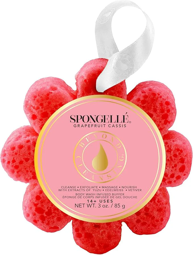 Official Spongellé Grapefruit Cassis Wild Flower Bath Sponge Built-in Body Wash Body Expertly Made