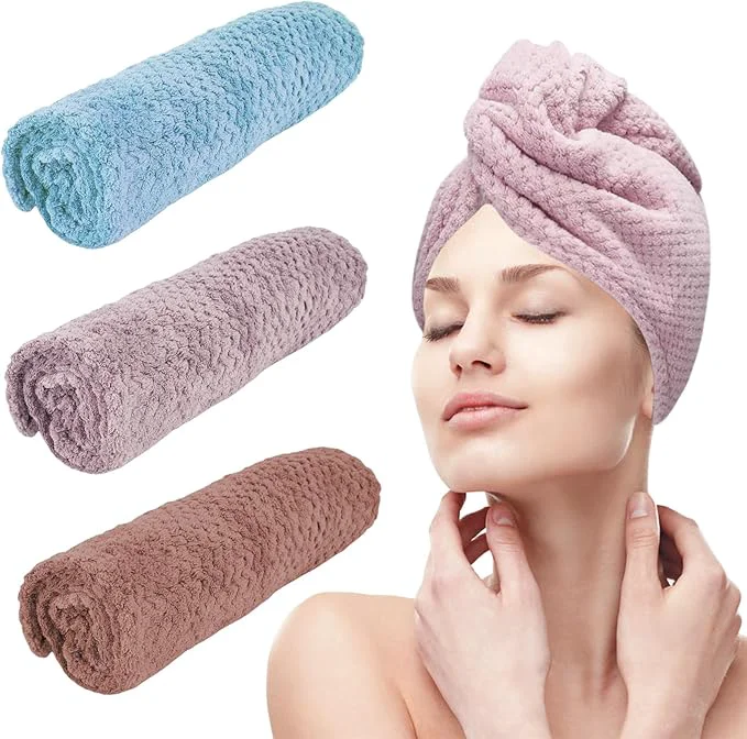 Top-Quality 3 Pack Microfiber Hair Towel Wrap Dependable