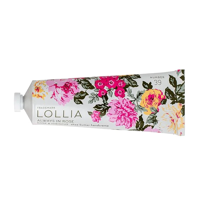 Classic LOLLIA in Rose Handcreme 4 oz. Rose Hibiscus Scented Hand Cream Premium Material